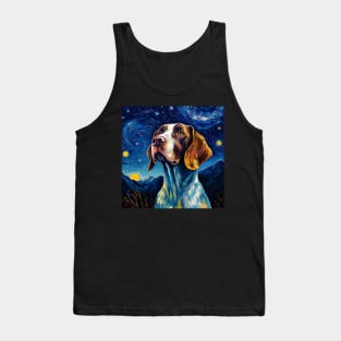 English Pointer painted in Starry Night style Tank Top